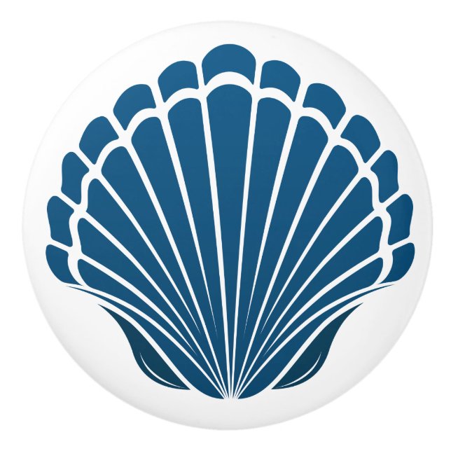 Knöpfe für die Muschel am Strand - SRF Keramikknauf (Vorderseite)