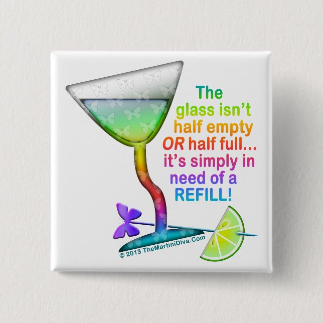 KNÖPFE - GLAS HALB VOLL BUTTON (Vorderseite)