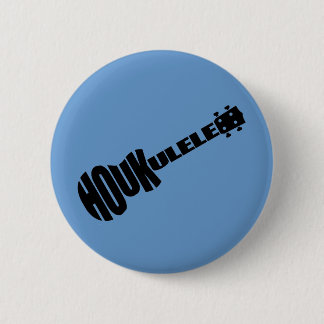 Knöpfe - Houkulele Logo - blaue Runde Button