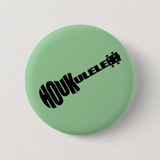 Knöpfe - Houkulele Logo - grüne Runde Button