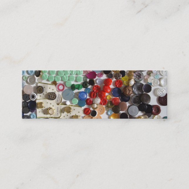 Knöpfe Mini Visitenkarte (Vorderseite)