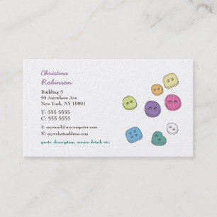 Knöpfe Nähen Craft Scrapbooking Geschäftskarten Visitenkarte