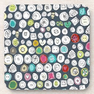 Knöpfe und Bienenschiefer Untersetzer