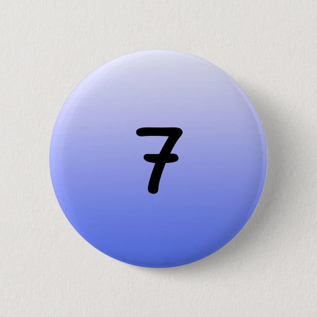 knöpfen Sie ringsum blaue Nr. sieben Button (Vorderseite)