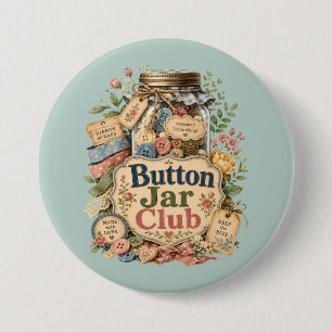 Knopfglas Club Cottagecore Nähen Collage Button