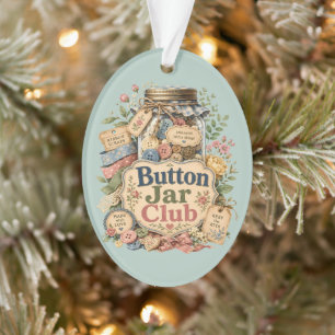 Knopfglas Club Cottagecore Nähen Collage Ornament