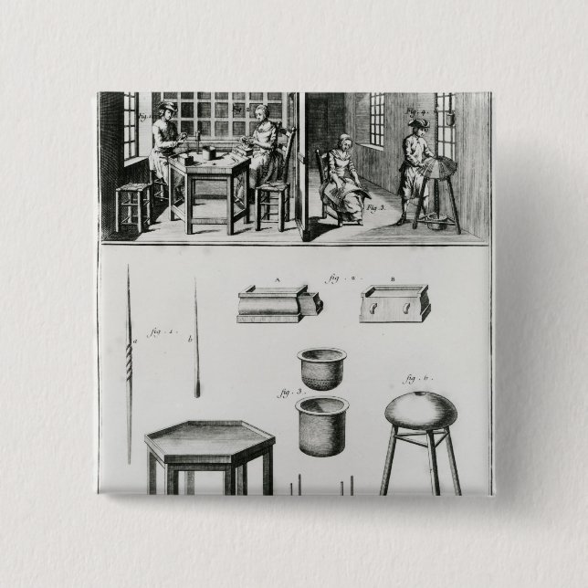 Knopfhersteller u. Spitzehersteller Button (Vorderseite)