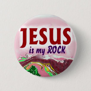 KnopfJesus ist mein Felsen Button
