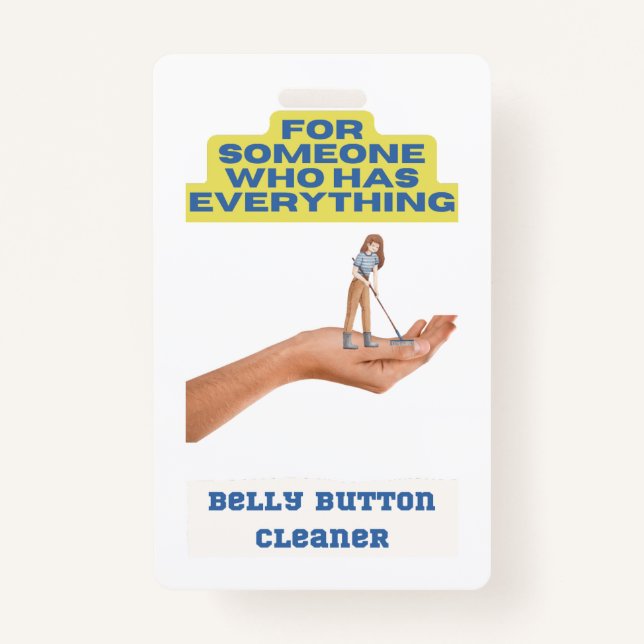 Knopfreiniger, Witz Geschenk, Geschenk für ihn, Ausweis (Vorderseite)