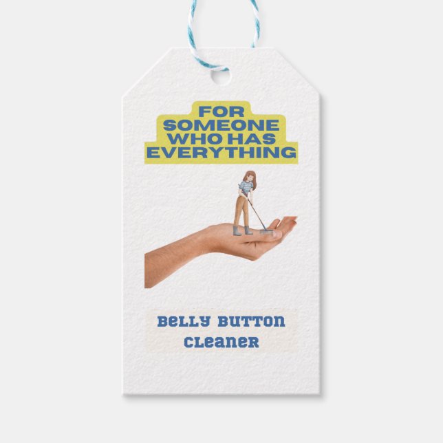 Knopfreiniger, Witz Geschenk, Geschenk für ihn, Geschenkanhänger (Vorderseite)