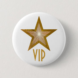 Knopfweiß "des Gold" Sternes "VIP" Button