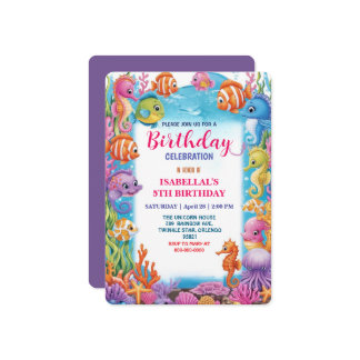 knorpelfarbenes Quallen-Seepferd Geburtstag Save The Date