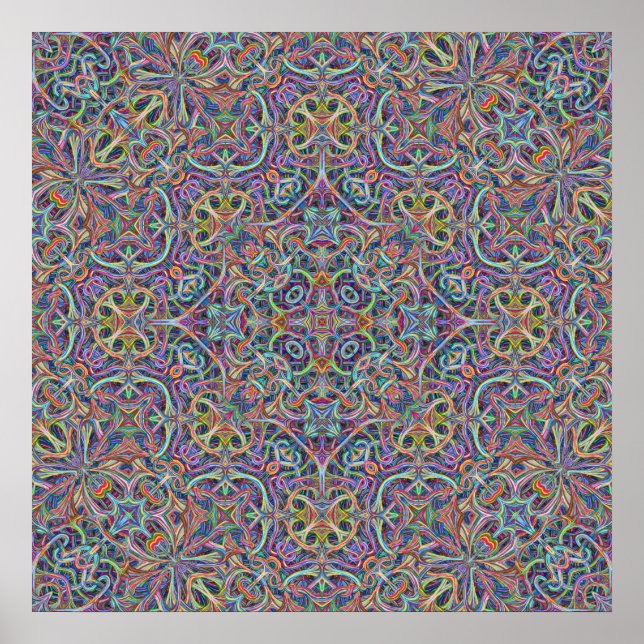 Knortation Knexus Psychedelic Mandala Poster (Vorne)