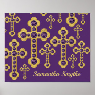 Knospige Kreuze mit 12 falschen Amethysten - Poster