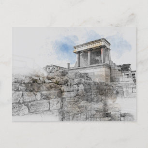Knossos Palace, Heraklion, Kreta, Griechenland Feiertagspostkarte
