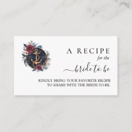 Knot Boat Ship Navy Blue Nautical Brautparty Begleitkarte