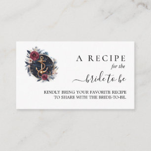 Knot Boat Ship Navy Blue Nautical Brautparty Begleitkarte