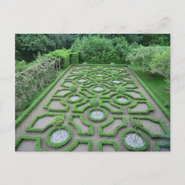 Knot Garden im Herzen der alten Moseley Hall Postkarte (Vorderseite)