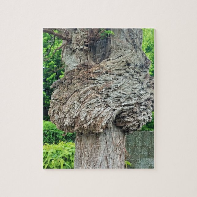Knot on Tree Trunk, Knar, Nature Green Puzzle (Vertikal)