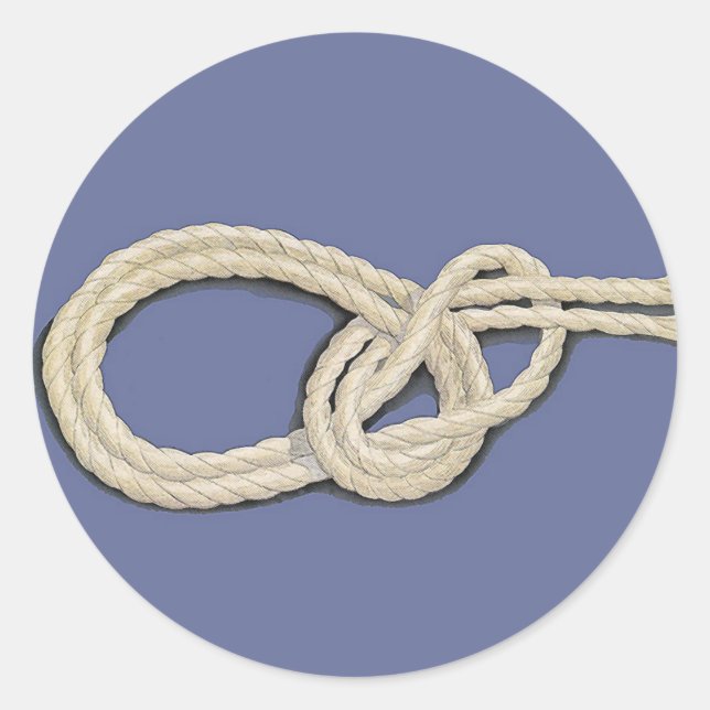 Knoten der Seeleute Runder Aufkleber (Vorderseite)