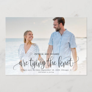 Knoten Für Hochzeit Save The Date Foto Einladung