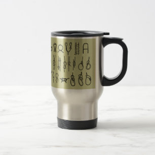 Knoten, hitching, Krawatten, Bootfahrtreise-Tasse Reisebecher