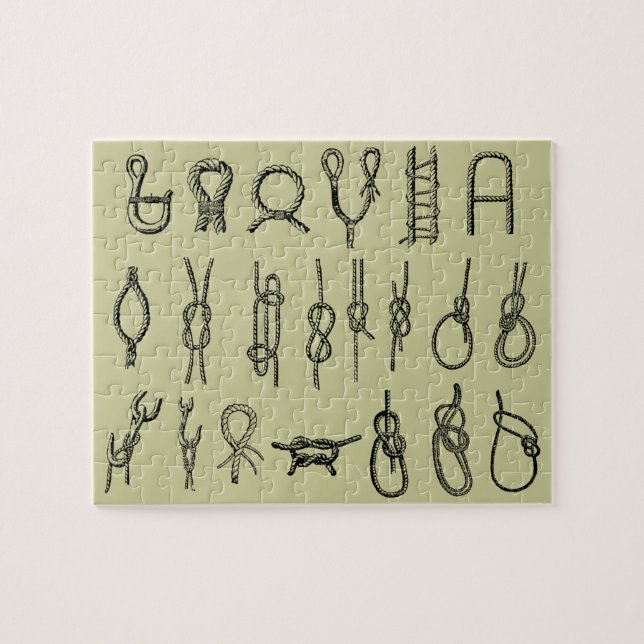 Knoten, hitching, sicher, Krawatten, Puzzle (Horizontal)