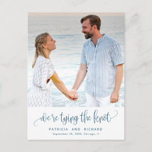 Knoten Wedding-Save-The-Date-Foto Postkarte