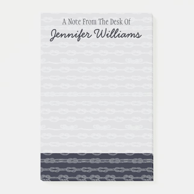 Knotenmuster| Name hinzufügen Post-it Klebezettel (Vorderseite)