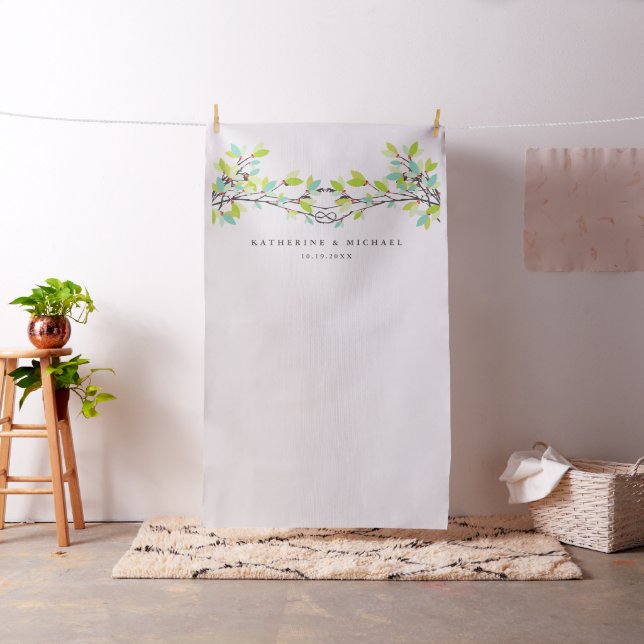 Knotted Liebe Trees Wedding Foto Backdrop Tuch Stoff (Beispiel)