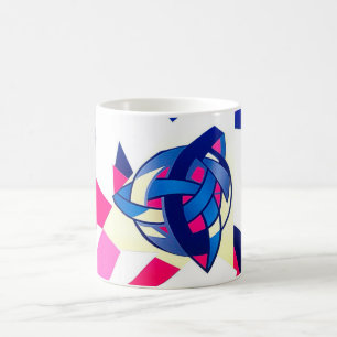 Knotted World Blue Monogram Tasse