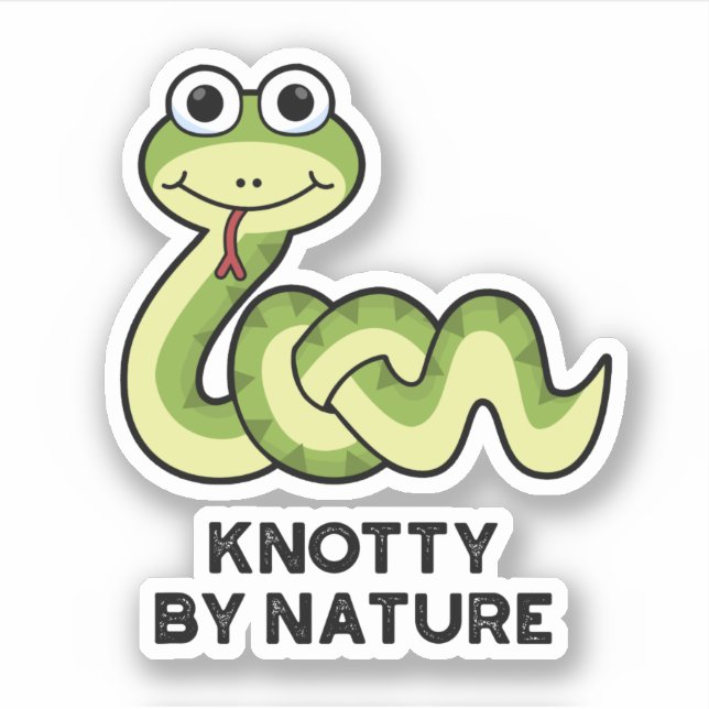 Knotty By Nature Funny Snake Pub Aufkleber (Vorderseite)