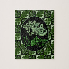 Knotty Celtic Knot Irish Dragon Jigsaw Puzzle