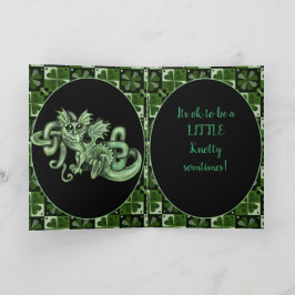 Knotty Celtic Knot Irish Dragon Karte