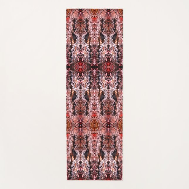 Knotty Cement Ikat Sangria Yogamatte (Vorderseite)