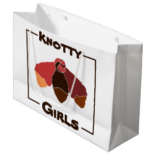 Knotty Girls Black Girls Tied Knoten Naturhaar Große Geschenktüte