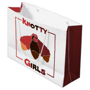 Knotty Girls Black Girls Tied Knoten Naturhaar Große Geschenktüte