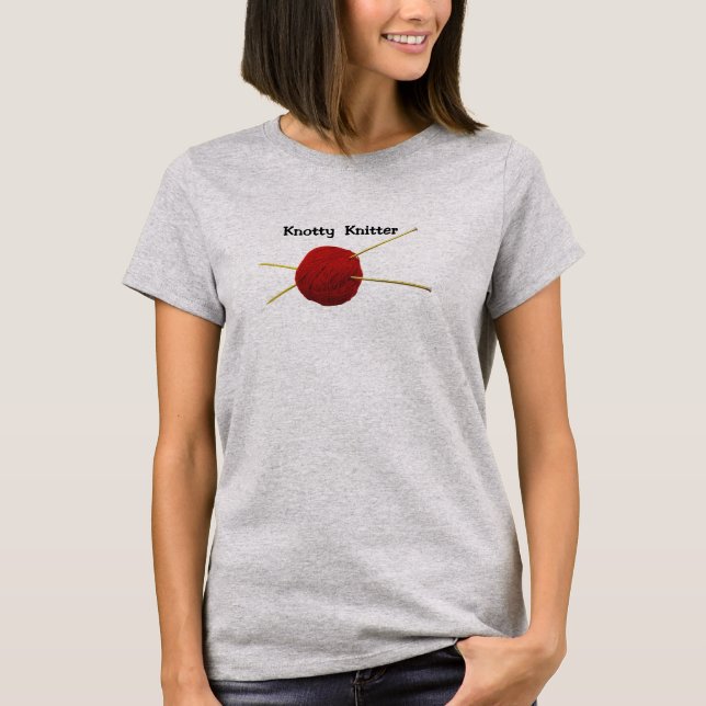 Knotty Knitter Women's Basic T - Shirt (Vorderseite)