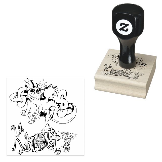 Knotty lil Celtic Knot Dragon Gummistempel (Stempel)