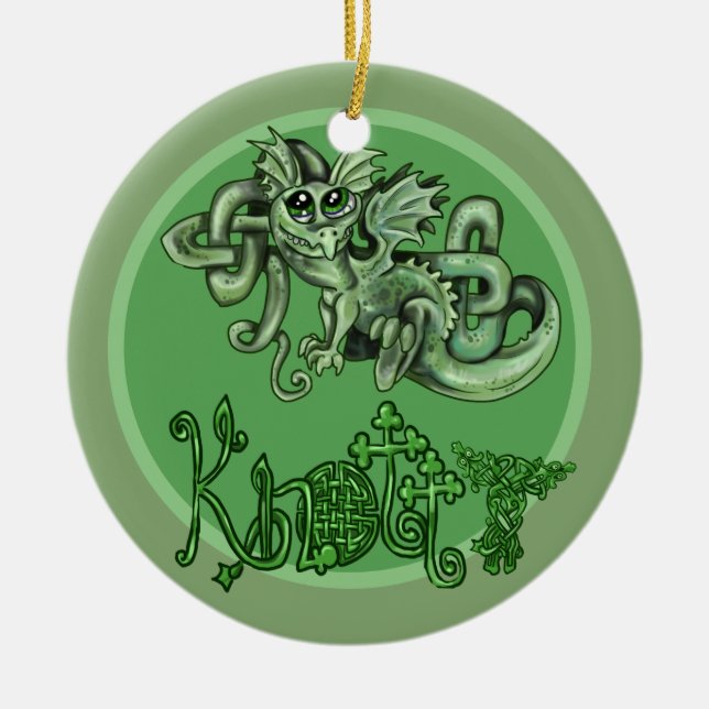 Knotty lil Dragon!Celtic Knot Ornament (Vorne)