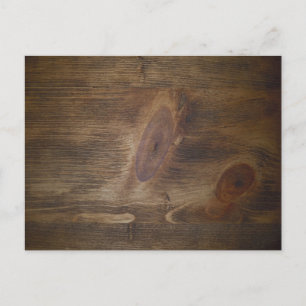 Knotty Notes Brown Rustic Wood Stationery Postkarte