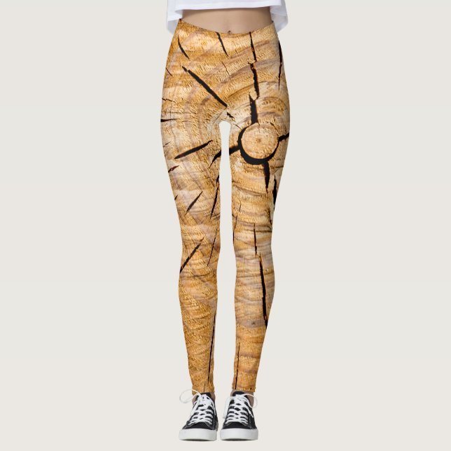 Knotty Wood Slice of Life Leggings (Vorderseite)