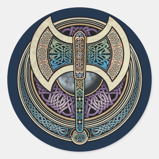 Knotwork Labrys Stickers (Vorderseite)