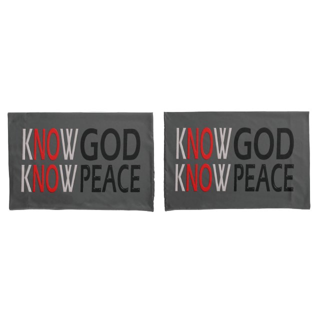 Know God Know Peace Kissenbezug (Vorderseite-Set)