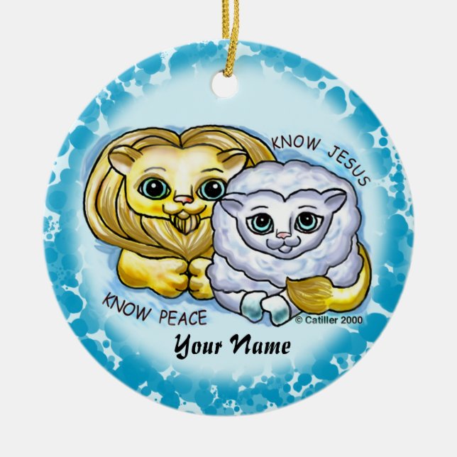 Know Jesus Christliche Verzierung Keramik Ornament (Vorne)