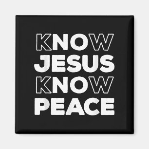 Know Jesus kennen den Christlichen Glauben Kirche Magnet