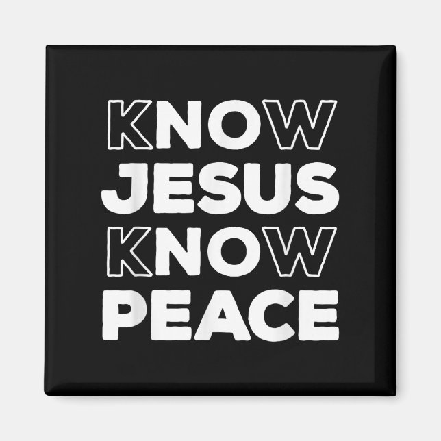 Know Jesus kennen den Christlichen Glauben Kirche  Magnet (Vorne)