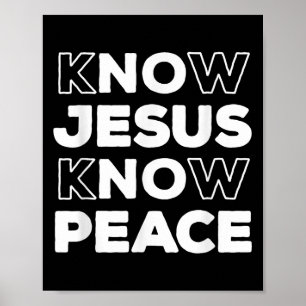 Know Jesus kennen den Christlichen Glauben Kirche Poster