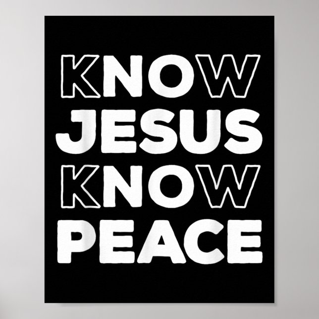 Know Jesus kennen den Christlichen Glauben Kirche  Poster (Vorne)