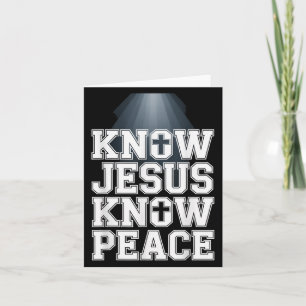 Know Jesus kennt die Christliche Grafikdesign-Fai Karte